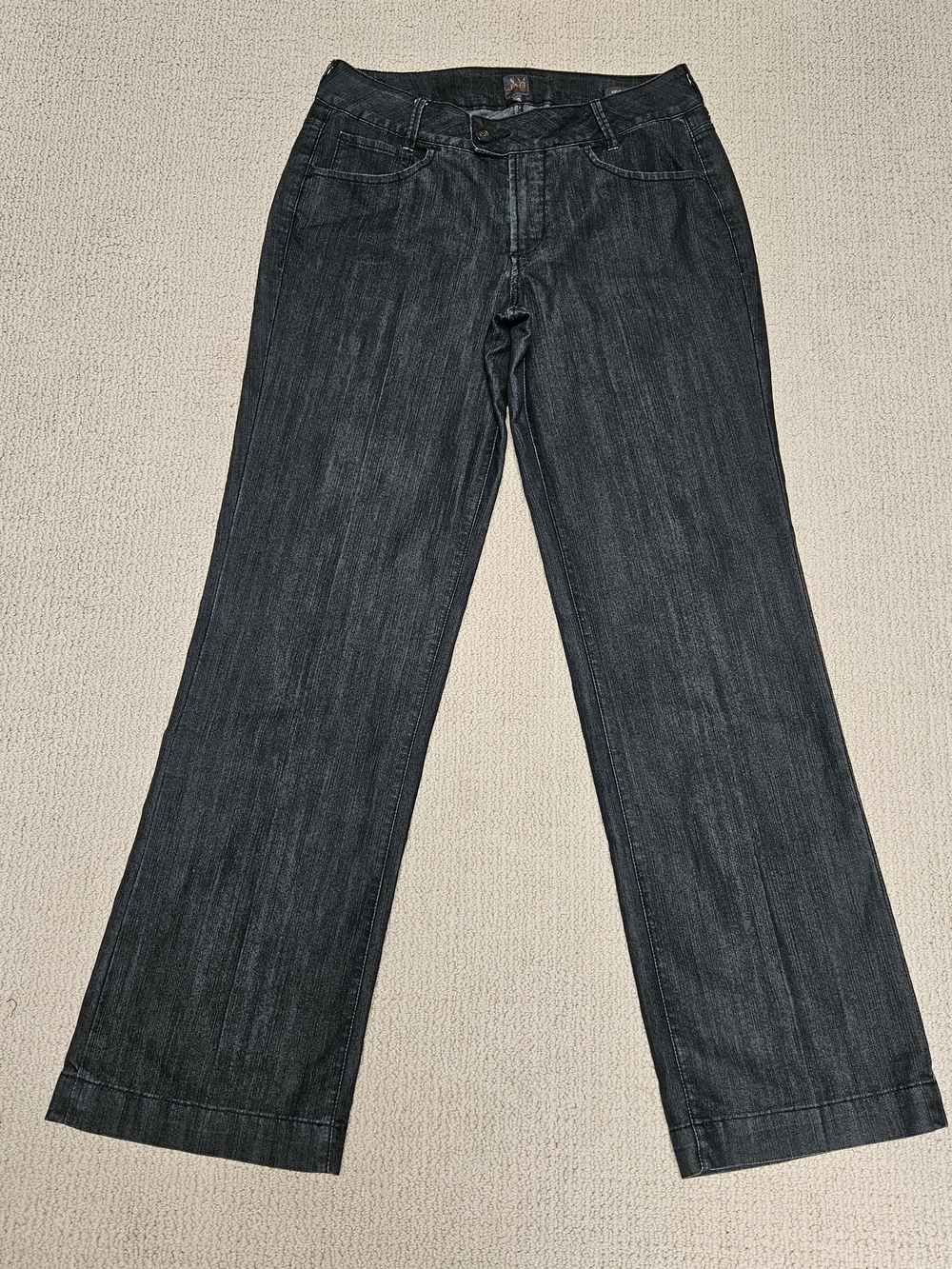 Jag Jeans Mid Rise Trouser Dark Wash Wide Leg Denim Jeans Womens Size 12
